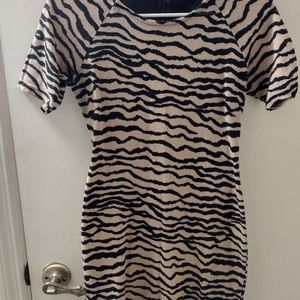 Zebra print midi dress